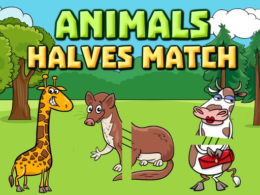 Animals Halves Match Game