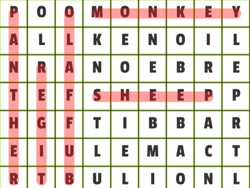 Animals Word Search Game