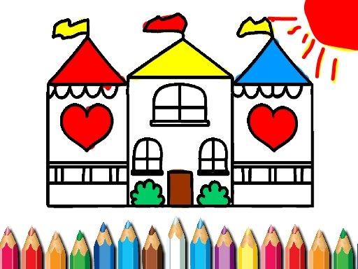 Doll House Coloring Book Game