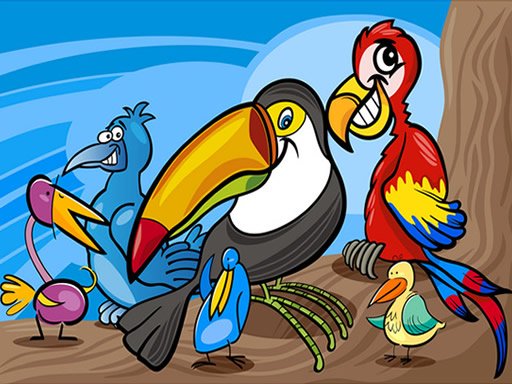 Exotic Birds Coloring Game